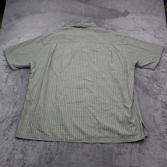 Timberland Shirt Mens Large Blue Tan Outdoor Workwear Weathergear Button Up - Picture 10 of 14